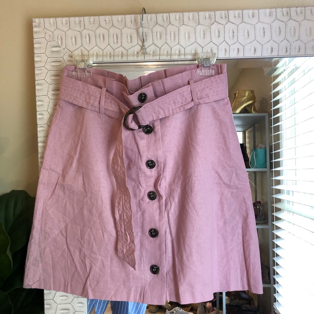 ASOS paperbag waist linen skirt